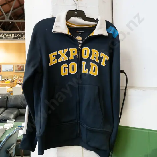 Export Gold zip front sweatshirt size Large