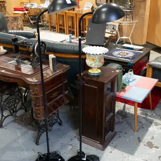 pair of adjustable standard lamps