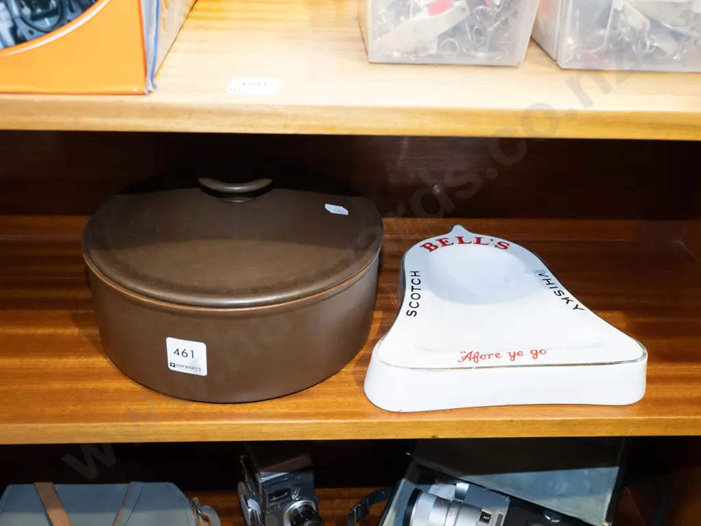 Temuka lidded casserole, Bells Scotch Whisky ashtray Image 1++
