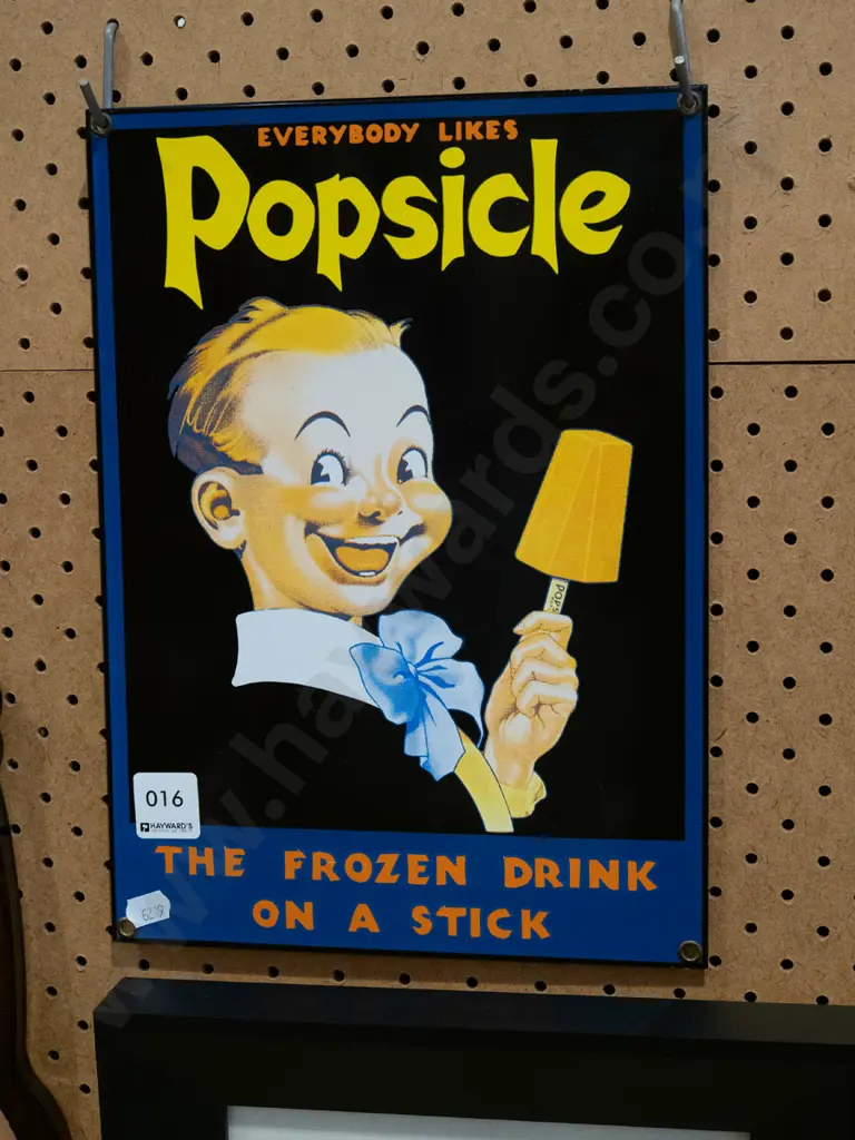 reproduction Popsicle advertising print on tin Image 1++