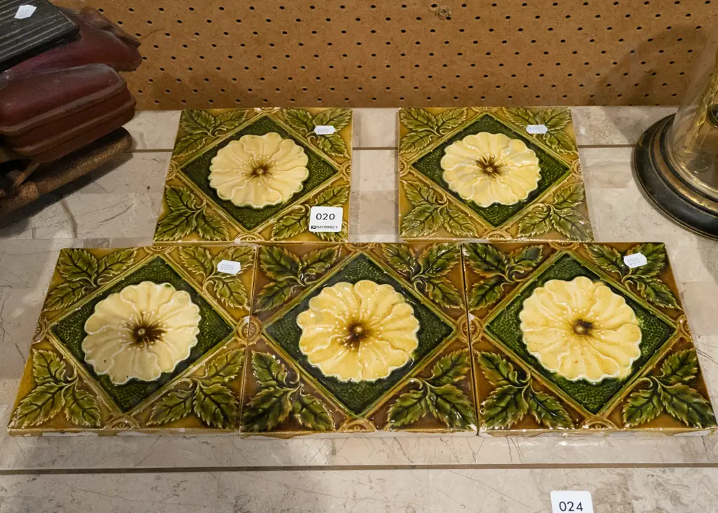 5x vintage firep register tiles Each H150 W150 Image 1++