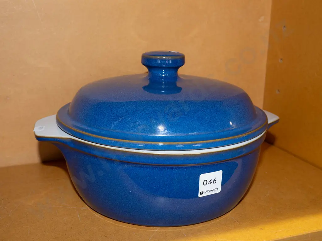 Denby blue ceramic lidded casserole L310 Image 1++