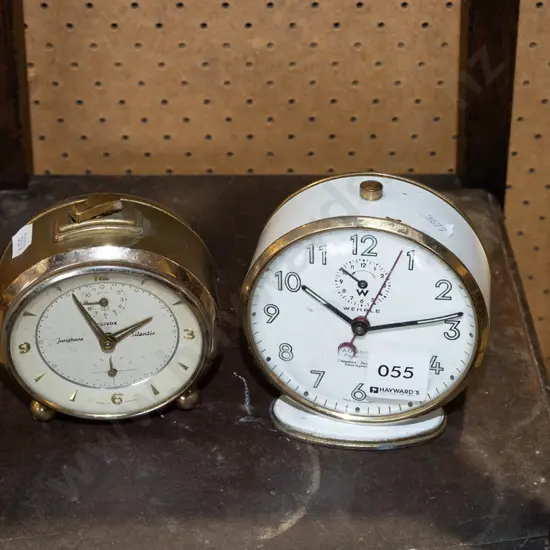 2x retro bedside alarm clocks