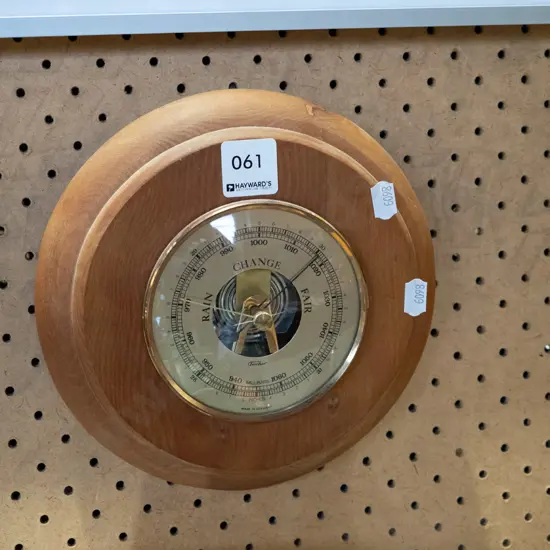wood cased barometer