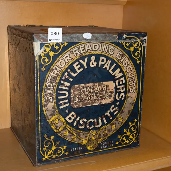 vintage Hunter and Palmer biscuit tin