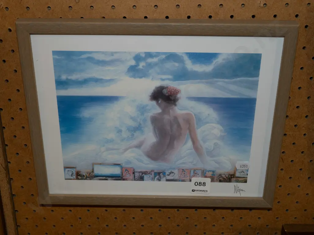 framed print - woman in surf Image 1++