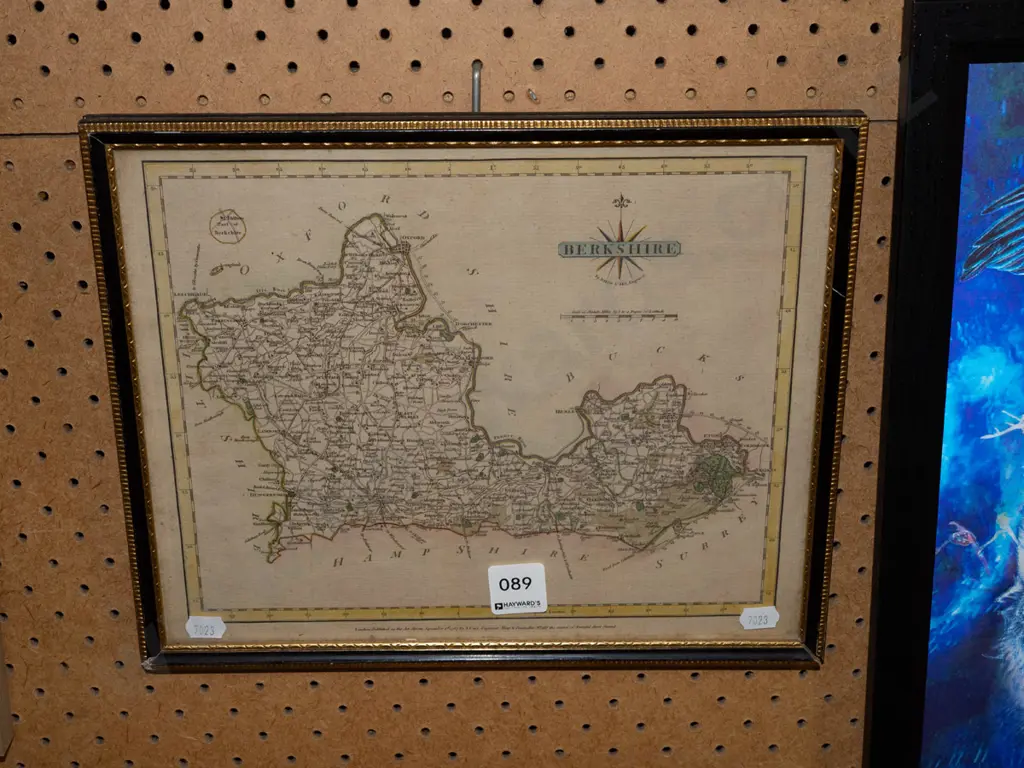 framed map of Berkshire Image 1++