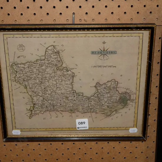 framed map of Berkshire