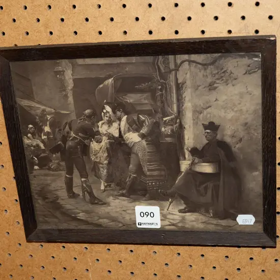 framed print - Parisian street scene