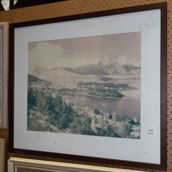 framed faded print - Queenstown Bay
