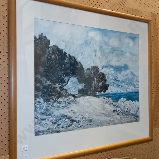 framed Monet print