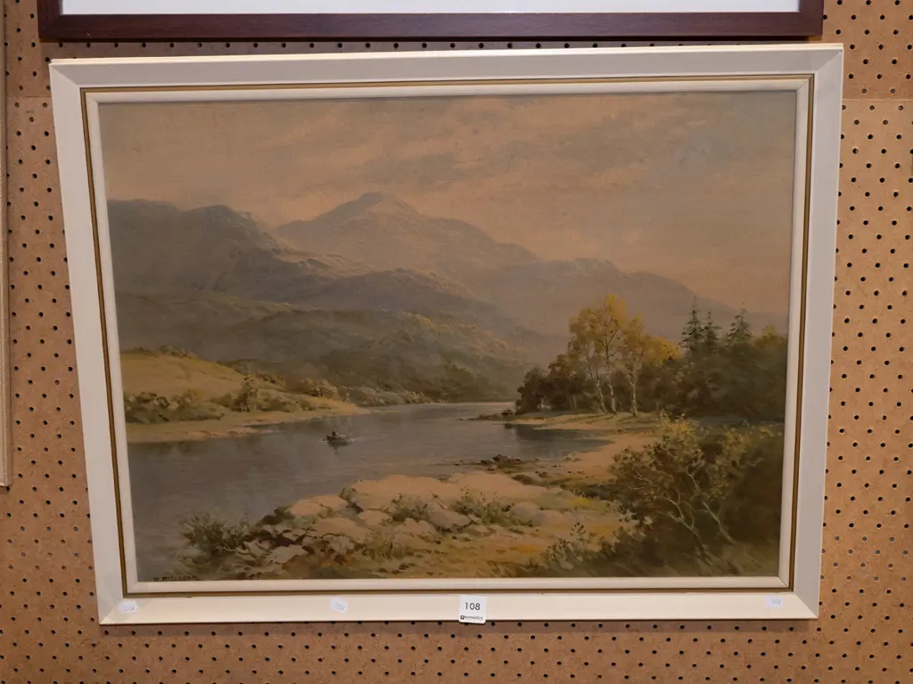 framed print - row boat in river Image 1++