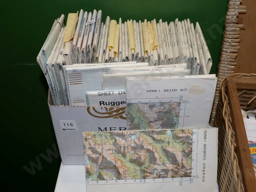 boxed topographical maps Image 1++