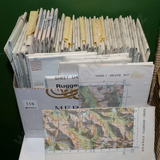 boxed topographical maps