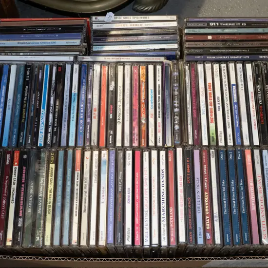 box of CDs