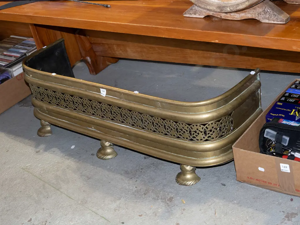 brass antique fire fender H260 W900 Image 1++