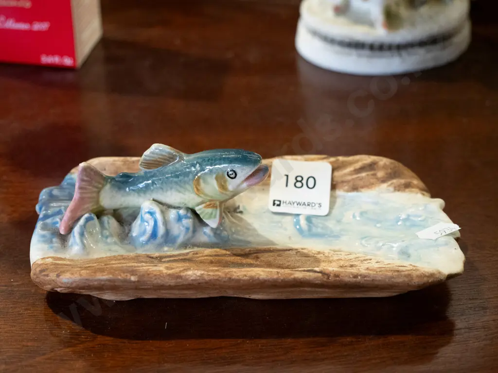 fish themed pottery ashtray Image 1++