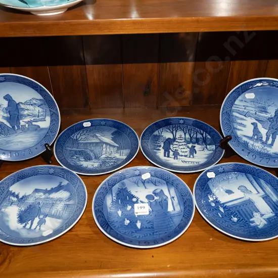 7x Royal Copenhagen Christmas plates