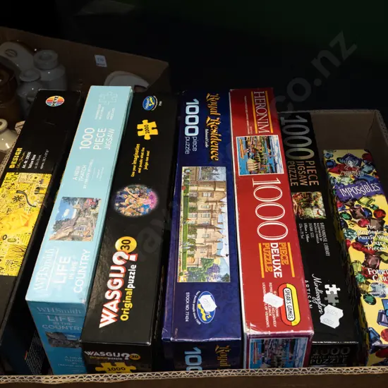box of puzzles