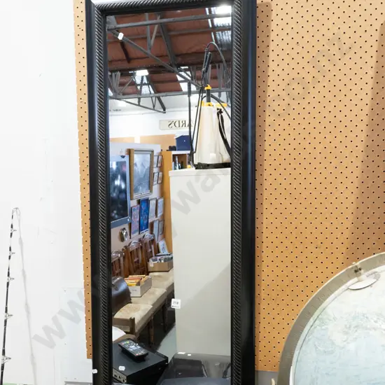 black framed wall mirror H1150 W470