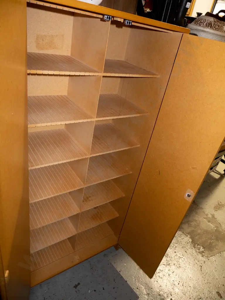 mdf 2 door stationery cupboard H1550 W715 D385 Image 1++