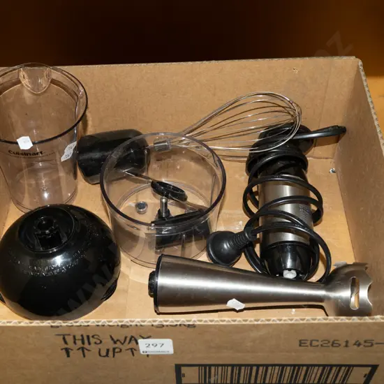 box; cuisinart stick blender and accessories
