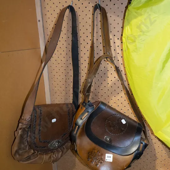 2x  tooled leather hand bags