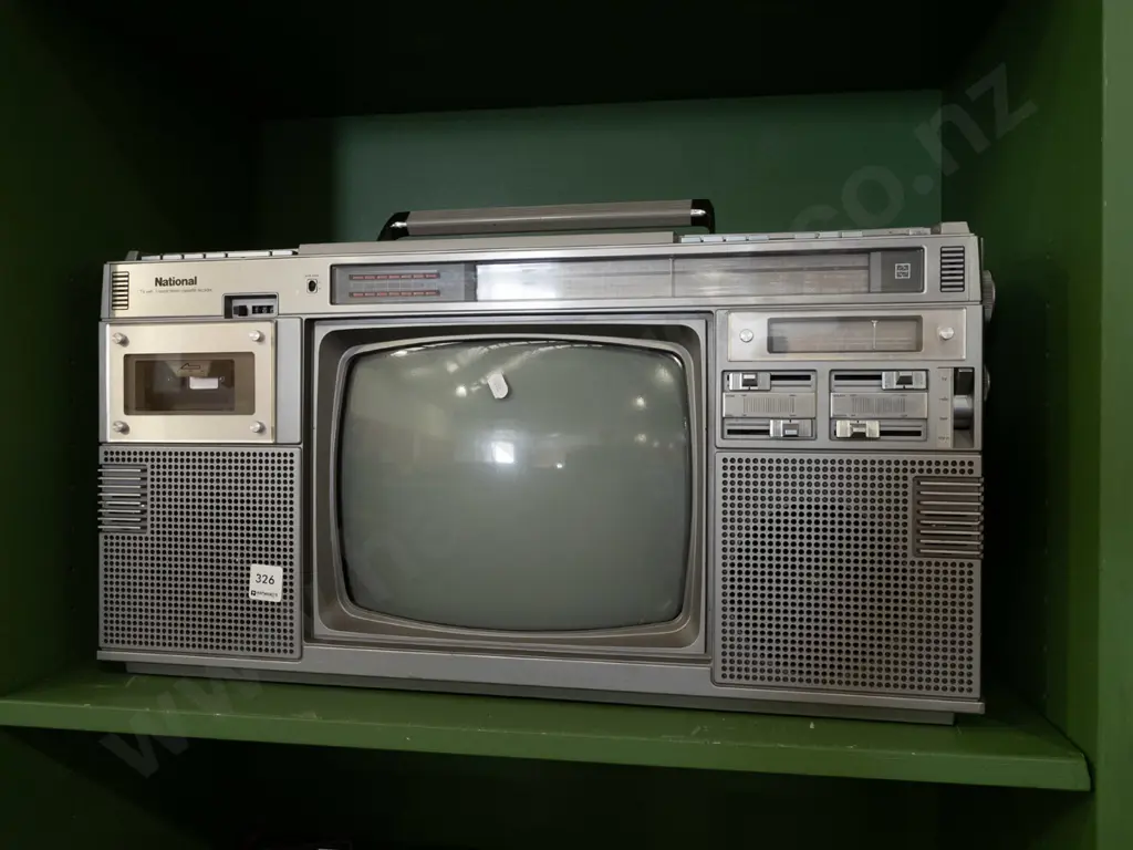 National portable TV with stereo cassette recorder Image 1++