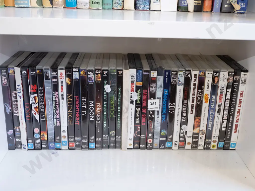 shelf of DVDS Image 1++