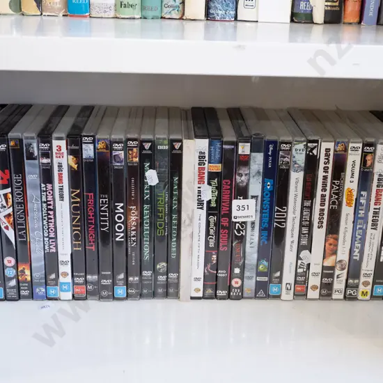 shelf of DVDS