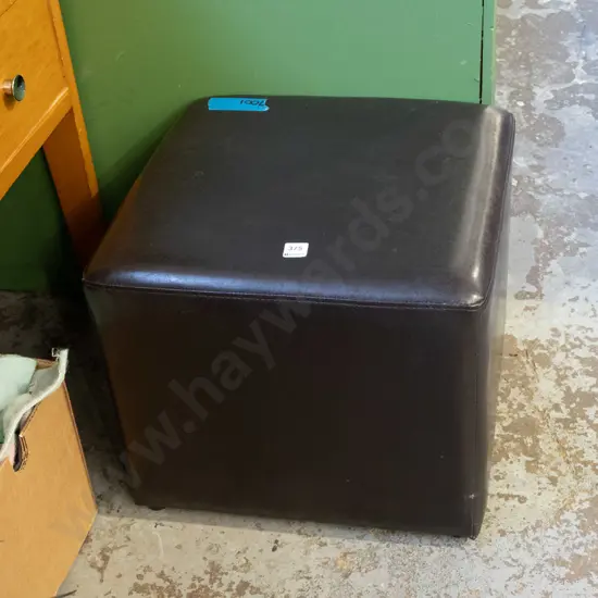 brown vinyl ottoman