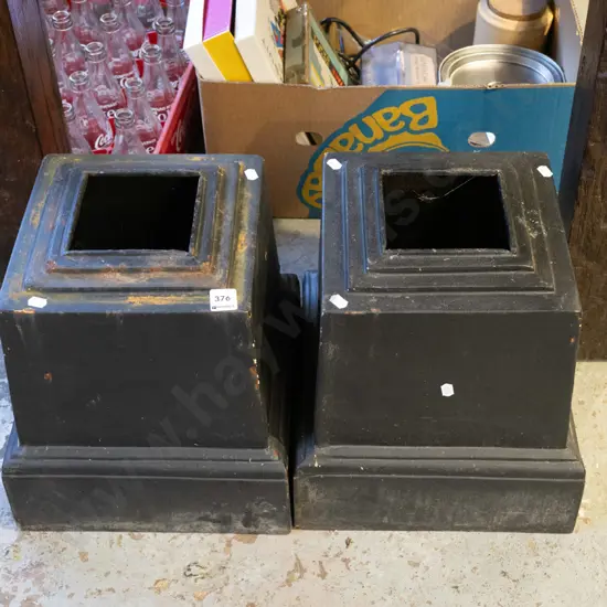 2x cast iron plinths H330 