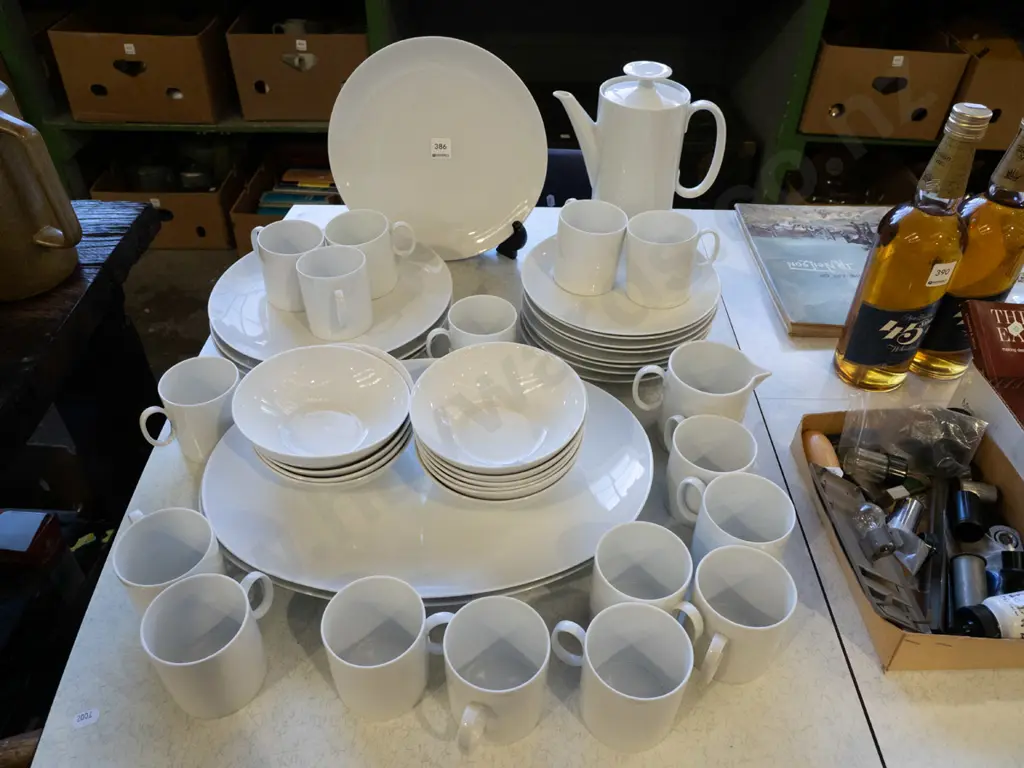 large assortment of German pottery white dinner items Image 1++