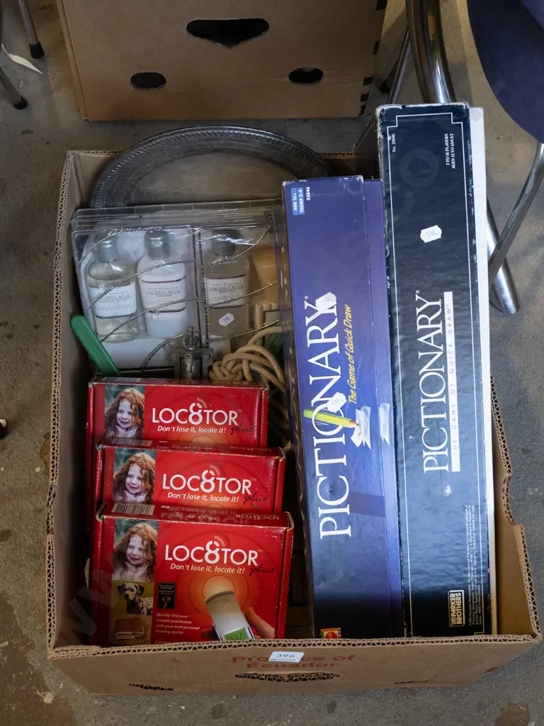 box; board games, toiletry set, loc8tor etc Image 1++