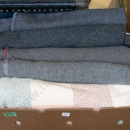 box; woollen blankets