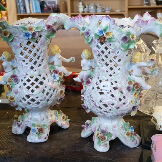 2x figural Italian lamp bases - some damage