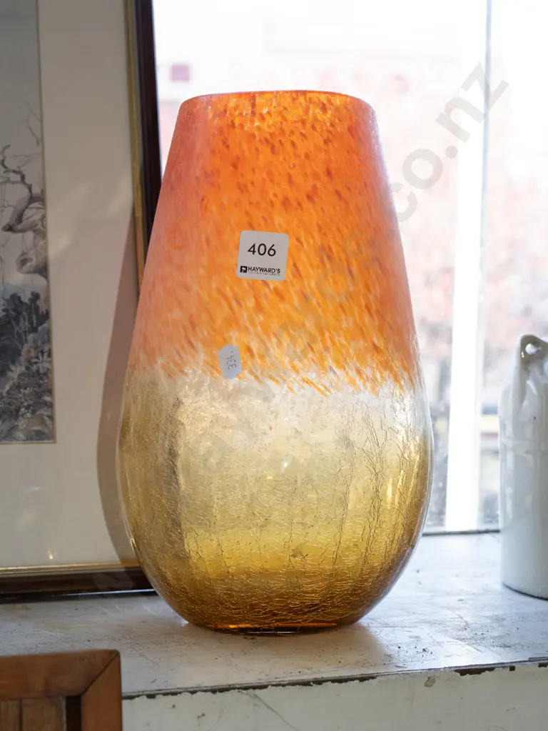 orange glass vase H290 Image 1++