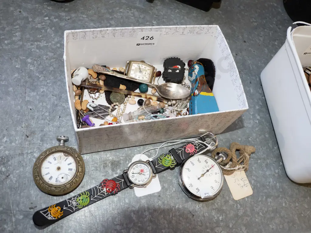 box; watches, teaspoon, beads etc Image 1++