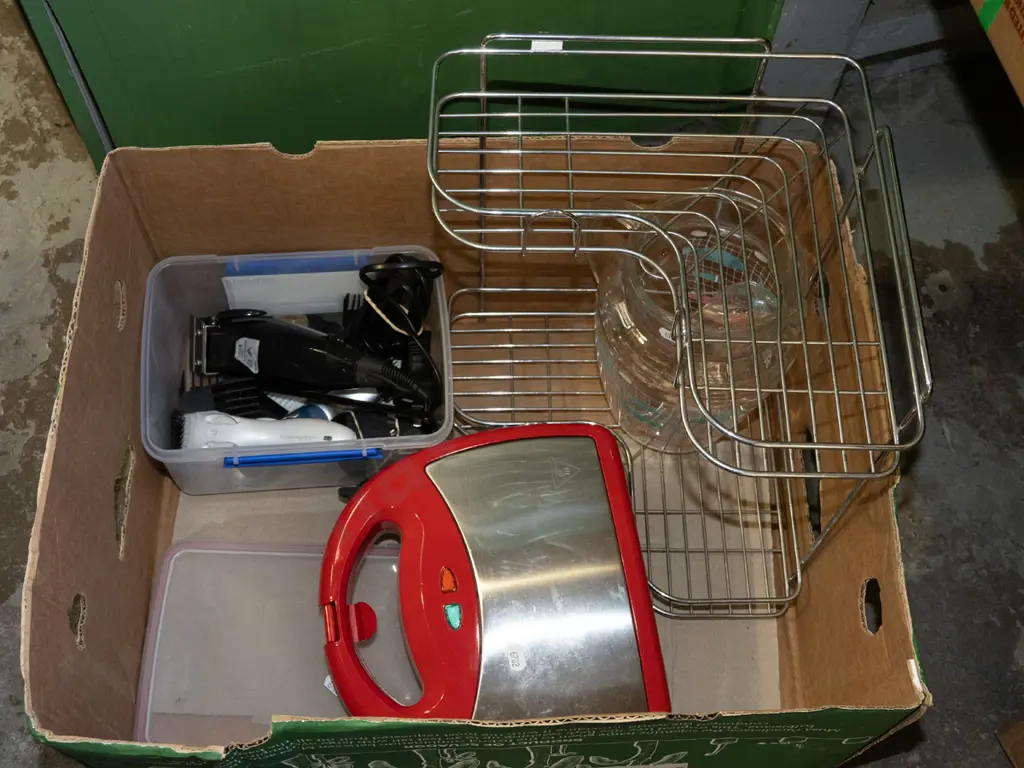 boxed chrome shelving, hair trimmers etc Image 1++