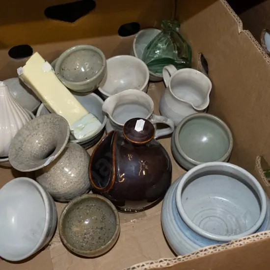 box; salt pig, jug etc