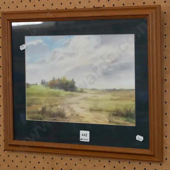 small framed watercolour - landscape