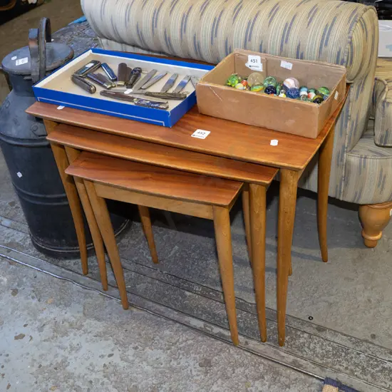 mid century nest of 3 tables