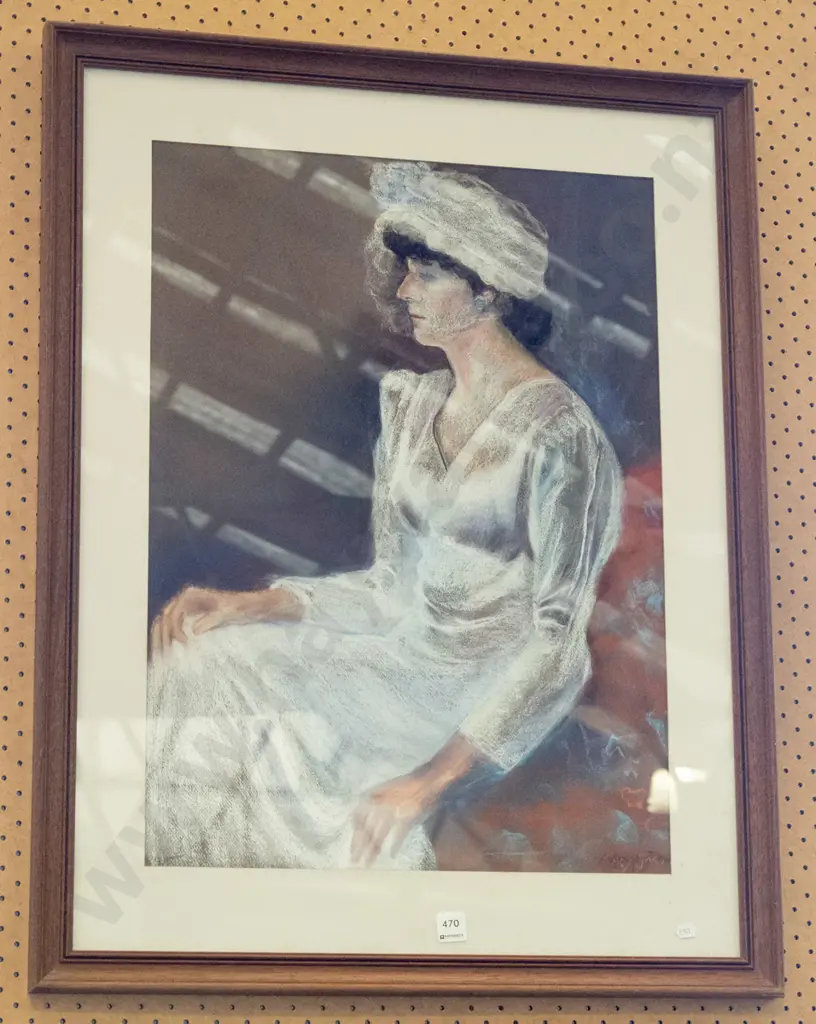 framed pastel seated ride Image 1++
