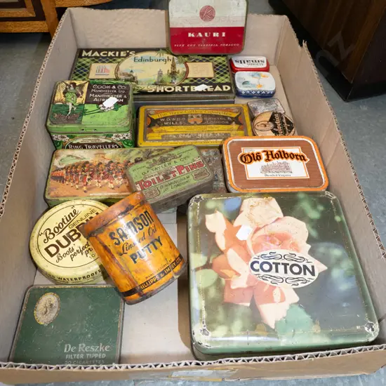 box; vintage tins