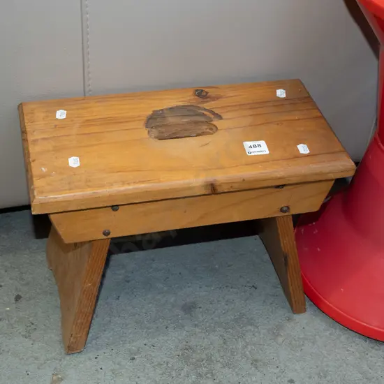 small wooden stool