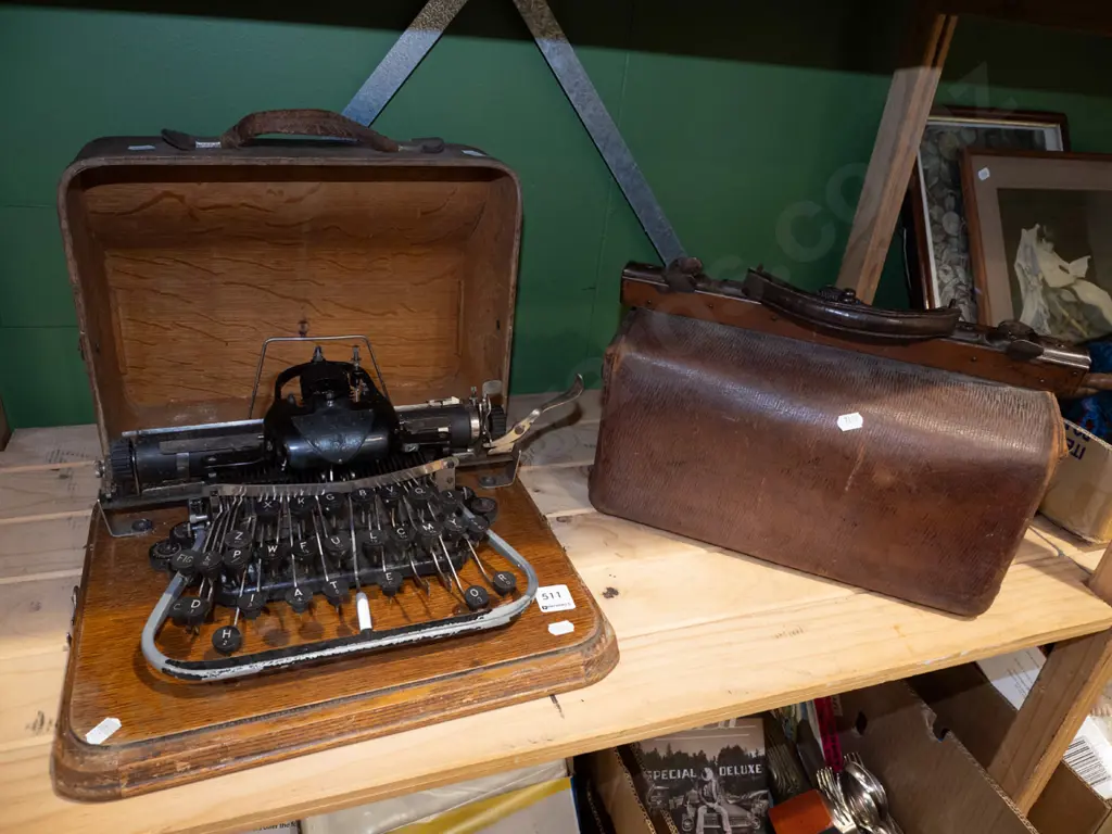 vintage NZ typewriter, doctor's bag Image 1++