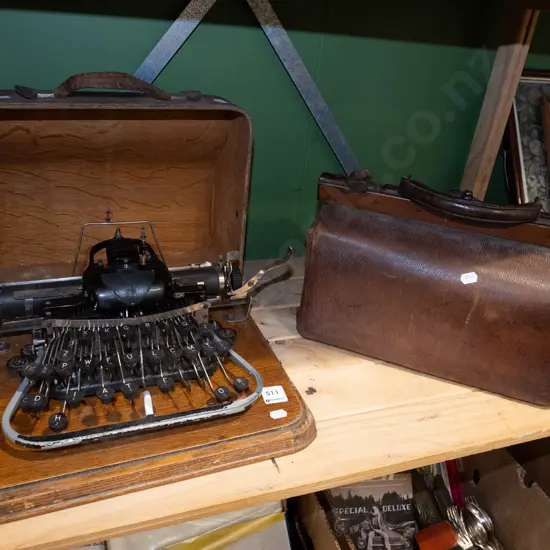 vintage NZ typewriter, doctor's bag
