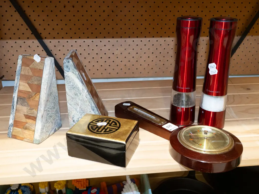 barometer/thermometer, bookends etc Image 1++