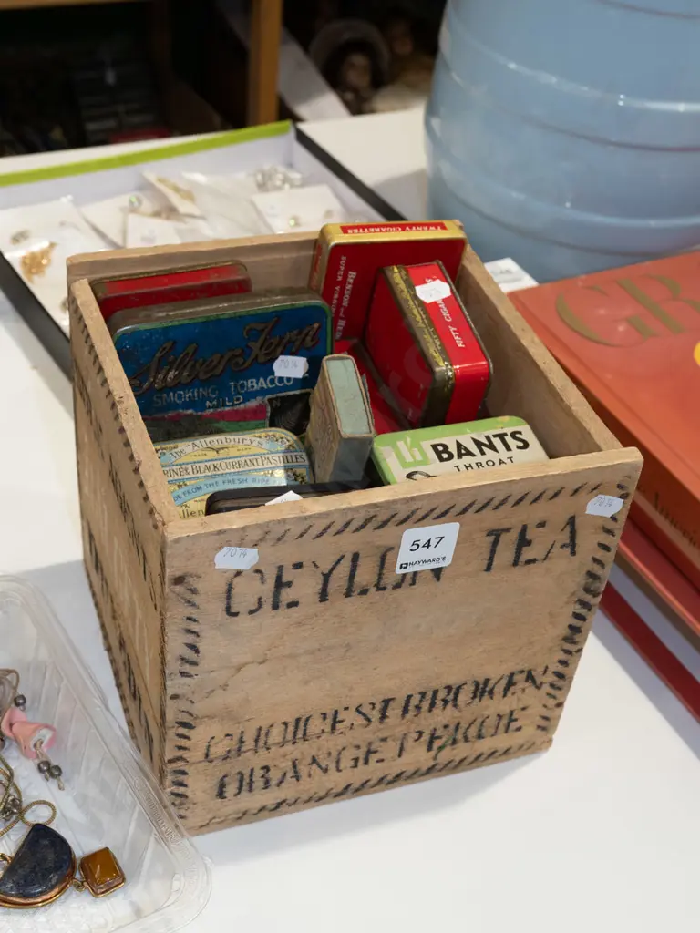 tea box and vintage tins Image 1++