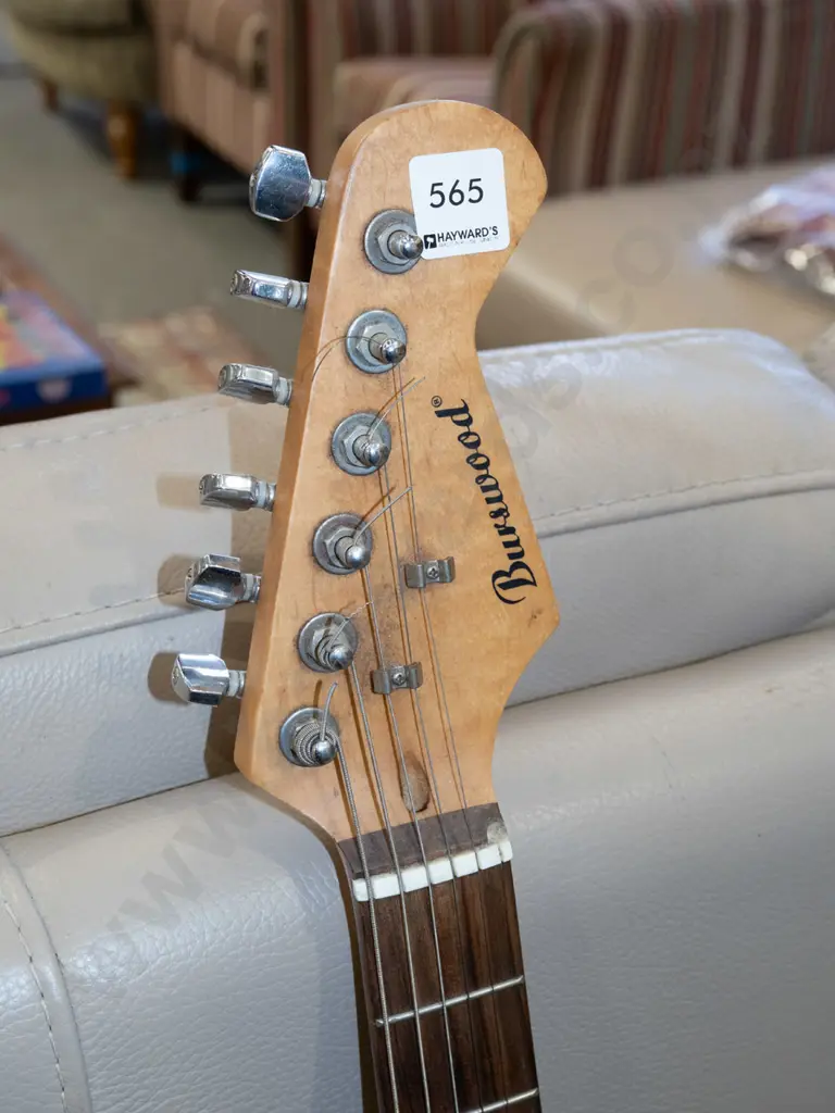 Burswood electric guitar and stand Image 1++